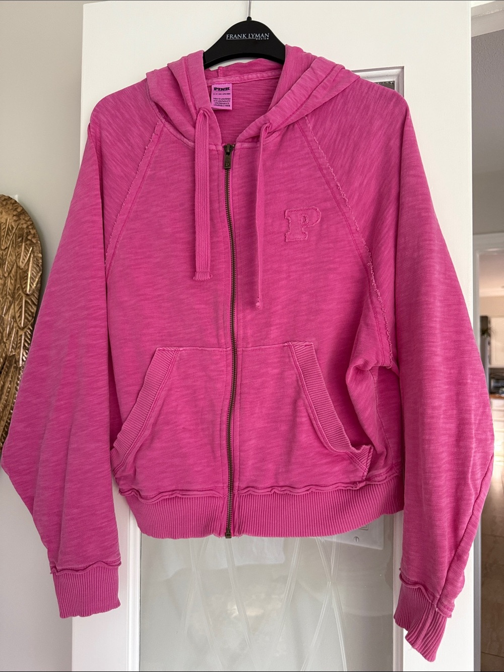PINK Victoria's Secret Hot Pink Full-Zip Hoodie Jacket